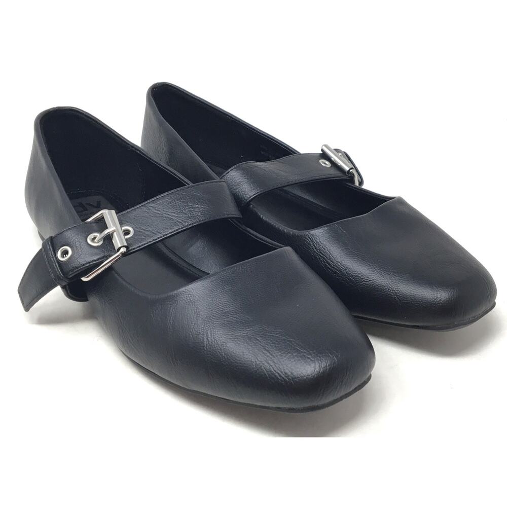 Dolce Vita Black Loafers with Metallic Buckle